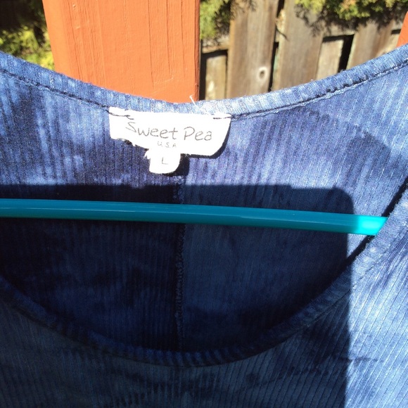 Sweet pea tunic dress blue tie dye pockets boho - Picture 3 of 3